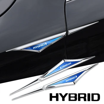 2 adet alaşım araba çıkartmaları araba aksesuarları Hibrid Sinerji Sürücü Toyota Prius Camry Rav4 yaris Taç Auris ford Hyundai Honda