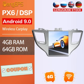 Multimedya Ana Ünite Hyundai IX35 Tucson 2016-2018 GPS Navigasyon Android 9.0 araç DVD oynatıcı Radyo Carplay Bluetooth Dokunmatik Ekran PX6
