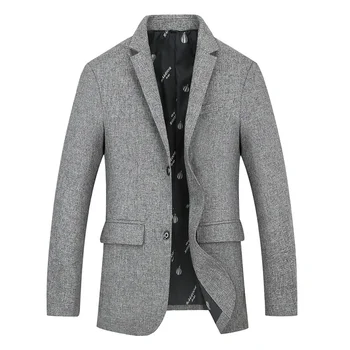 Yüksek Kaliteli Blazer Artı Boyutu Erkekler Iş Elegance Moda Rahat Sadelik Eğilim Toplantı Kıdemli Beyefendi Ince Takım Elbise Ceket