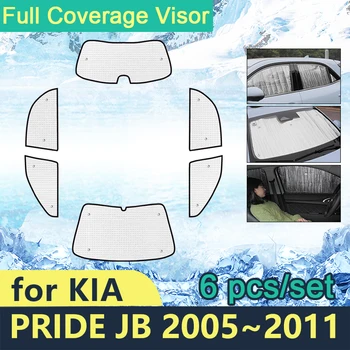 Tam Kapak Güneş Şemsiyeleri Kıa Pride JB 2005~2011 araç ön camı Aksesuarları Güneş Koruma Pencereleri Şemsiye Coche 2010 2009 2008