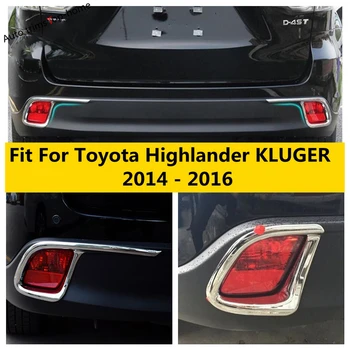 Arka Kuyruk Arka Sis Lambası lamba çerçevesi Kapak Kiti Trim 2 Adet Toyota Highlander KLUGER Için 2014 2015 2016 ABS Krom Aksesuarları