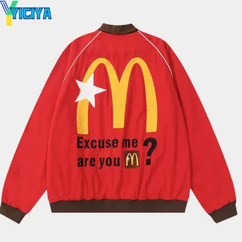 YICIYA üniversite ceketleri Kadın Yarış Nakış kore Büyük Boy Beyzbol Ceket Vintage Dış Giyim moda yeni kıyafetler bombacı 2024