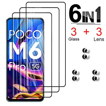 Temperli Cam için Xiaomi Poco M6 Pro 5G M5S M4 Pro 5G M3 Kamera Lens Filmi Ekran Koruyucu için Xiaomi Poco M6Pro M 6 5 4 Cam