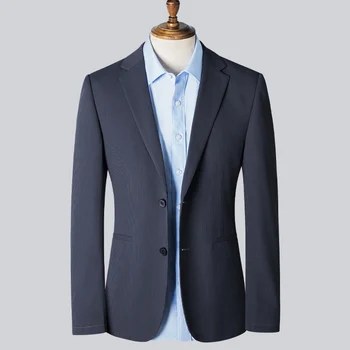 2023 yeni iş eğlence erkek takım elbise ceket moda eşleşen high-end yakışıklı ince tek takım elbise üst orta yaşlı ince