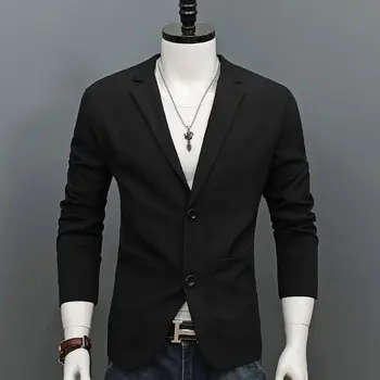 2024 Yeni Giyim Moda Erkekler Hafif İş İlkbahar Sonbahar Kış Erkek Blazer Ceket Akıllı Rahat Erkek Takım Elbise Ceket X15