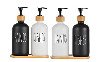 Sabun Ve losyon dispenseri Buzlu Doldurulabilir Şampuan pompa şişesi Sabun Konteyner Pompası Banyo ev Mutfak Aksesuarları İçin