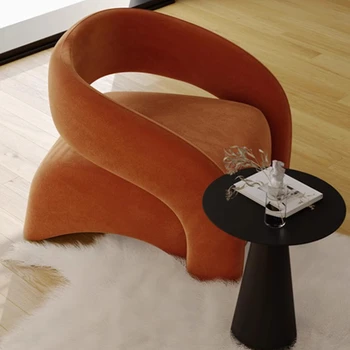 Tasarım Ergonomik Lüks Sandalyeler Oturma Odası Modern Zemin İskandinav Tasarımcı Sandalye Tembel Kanepe Minimalist Fauteuil Salon Mobilya