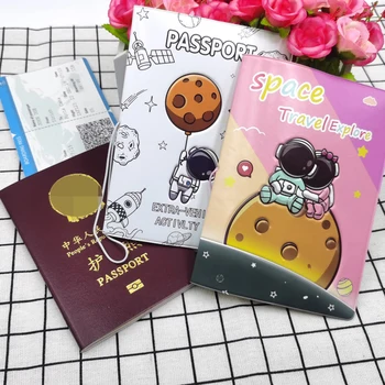 Sevimli Seyahat Aksesuarları Pasaport Tutucu Deri Erkek Kadın Seyahat Pasaport Kılıfı Kart KIMLIK Tutucular