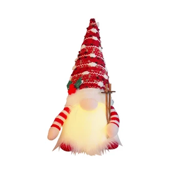 Noel Bebek Kızak Elf Kayak Gnome İle led ışık Rudolph yılbaşı dekoru Ev İçin Noel Yeni Yıl Hediyeleri 29Cm