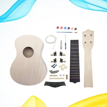 Elektro Gitar Kiti DIY Ukulele El Boyama malzeme paketi kendi kendine boyama çocuk