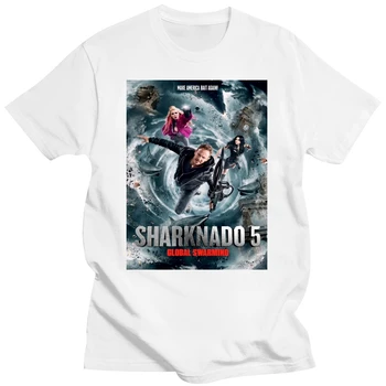 Sharknado 5 Korku Bilim Kurgu filmi Siyah erkek tişört Tee