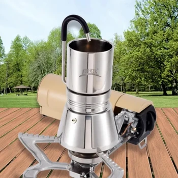 Stovetop Espresso makinesi İçin BRS Paslanmaz Çelik Moka Pot Kahve Makinesi Taşınabilir Kahve Extractor Gadget Kamp Yürüyüş Aksesuar