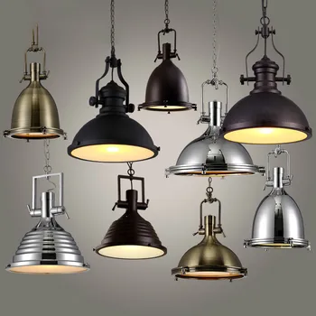 Sanayi Metal parlaklık kolye ışıkları lamba eski çatı Amerikan Hanglamp ülke restoran ağır endüstriyel aydınlatma armatürü