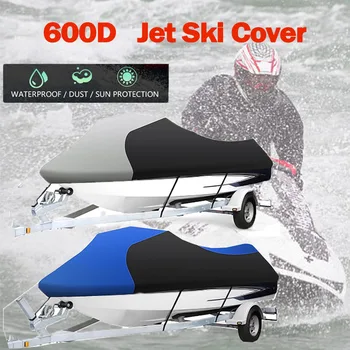 600D Jet Ski Trailerable Güneş Koruyucu tekne örtüsü Koruyucu Su Geçirmez Seadoo Deniz Doo Bombardier PWC GT GTS GTX GTI