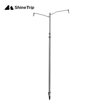 ShineTrip asılı ışık sabitleme standı kamp barbekü lamba tutucu kutup çok fonksiyonlu açık kamp katlanır lamba direği kiti