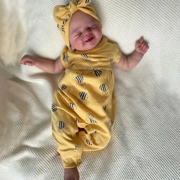 Sevimli Alisha Yenidoğan Bebek 20 İnç Bebe Reborn El Yapımı Gerçekçi Uyku Bebek rales para niñas Doğum Günü Hediyeleri