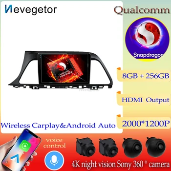Android13 Qualcomm Hyundai Sonata 9 İçin 2014 15 16 2017 Araba Radyo Multimedya Video Oynatıcı GPS Navigasyon HİÇBİR DVD 2 Din DSP 5G