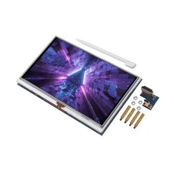 ahududu Pi 3B+/4B için 5 inç HDMI LCD dokunmatik LCD ekran