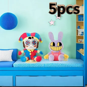 Dijital Sirk peluş oyuncaklar İnanılmaz Sirk Palyaço Tavşan Peluş Bebek Eğlenceli Karikatür Çevre Doldurulmuş Oyuncaklar Çocuklar Yetişkinler için noel hediyesi