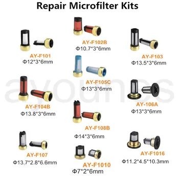 2 adet her yüksek kaliteli yakıt enjektörü filtresi mikrofiltresi taşıma aracı yakıt enjeksiyon tamir takımları