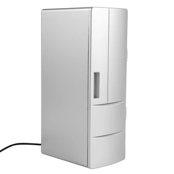 2X Buzdolabı Mini USB Buzdolabı Dondurucu Kutular İçecek Bira Soğutucu İsıtıcı Seyahat Buzdolabı Buz Kutusu Araba Ofis Kullanımı Taşınabilir