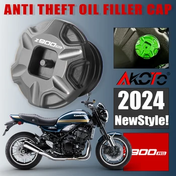 Motosiklet Anti hırsızlık yağ doldurucu Kapağı Aksesuarları Motor Yağı Tak Kapak Kawasaki Z900 Z900RS Z 900 RS CAFE 2017-2024 2023