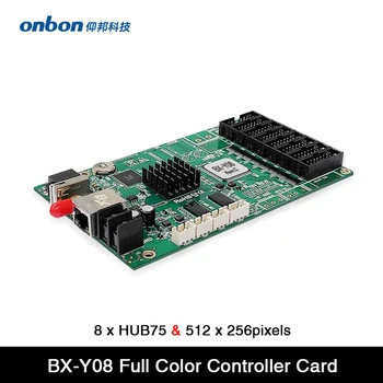 Onbon BX-Y08 BX-Y08A Wi-Fi Tam Renkli Asenkron LED Kontrol Kartı, 512 * 256 piksel için uygun Küçük Kapı lento ekranları,