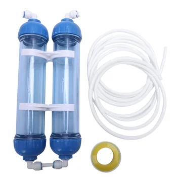 Su Filtresi 2 Adet T33 Kartuşu Konut Dıy T33 Kabuk filtre şişesi 4 Adet Bağlantı Parçaları su arıtıcısı İçin Ters osmoz sistemi