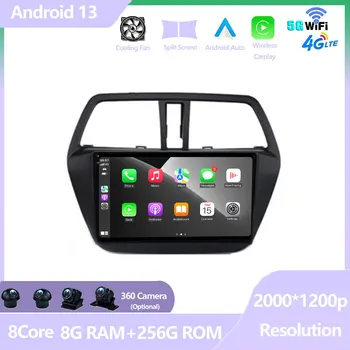 Android 13 Otomatik Dokunmatik GPS Navigasyon Ekran Suzuki SX4 2 S-Cross 2012-2016 Araba Multimedya Radyo Çalar 4G İZİN Aksesuarları