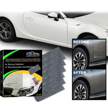 6 Paket / kutu Araba Evrensel Nano Sparkle Anti-Scratch Bez Metal Yüzey Anında Parlatma Bezi Araba Yüzey Çizik Onarım Kaldırmak