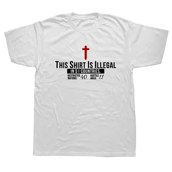 Erkek Komik BU GÖMLEK YASADIŞI DUA T-shirt Hıristiyan İSA Dini İnanç MESİH T Shirt Erkek Hip Hop Tshirt Moda Tee