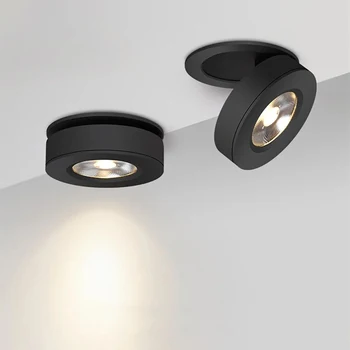 Yüzeye monte LED topak tavan Downlight Lamba 360 Derece Dönebilen dahili Spot ışık gömme aydınlatma 3W 5W 7W 9W 12W 15W