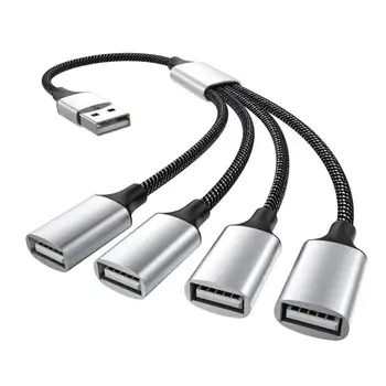 Tip C Hub Uzantıları 4 Port USB kablo ayırıcı OTG Yüksek Hızlı Aktarım Adaptörü Taşınabilir Dönüştürücü PC Laptop İçin Macbook