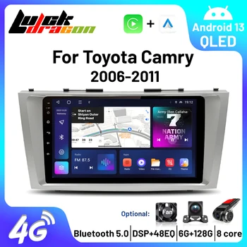 2 Din Android Kablosuz Carplay Araba Radyo Multimedya Video Oynatıcı Toyota Camry İçin 7 XV 40 50 2006-2011 Navigasyon GPS Kafa Ünitesi