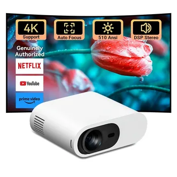 Hotack L005 Taşınabilir Projektör 4k Bluetooth Wıfı Linux Sistemi Netflix Cep telefon projektörü Mini Ev Sineması 4K Projektör
