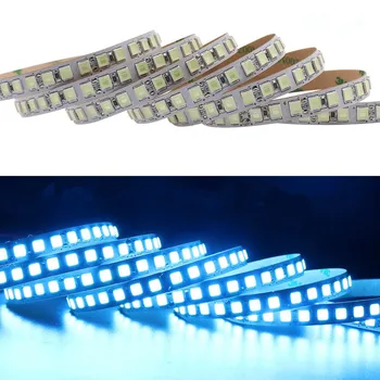 5M LED şerit ışık 5054 SMD 120led 60LED 12V DC su geçirmez esnek LED bant ev dekorasyon için 10 renk