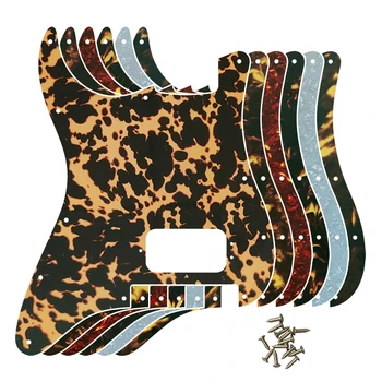 Pleroo Kaliteli Gitar Pickguard - ABD 11 Vida Delikleri Strat Floyd Rose Tremolo Köprü Humbucker Tek H Scratch Plaka