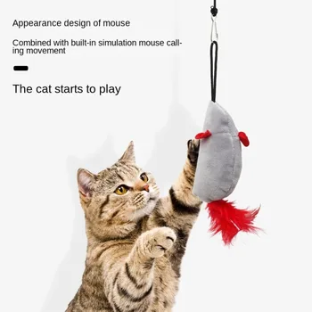 Asılı Kedi Oyuncak Yeni Fare Vokal Çığlık Fare Alay Kabarık Alay Oyuncak Kedi
