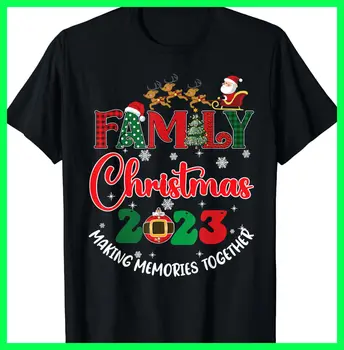 Aile Noel 2023 Eşleşen Kadro Santa Elf Komik Noel T-Shirt S-5XL