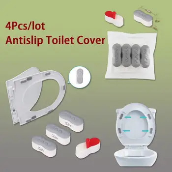4 Adet / grup Nemli Yerleşimler Tuvalet Kapağı Contası Tampon Kendinden yapışkanlı Koltuk Yastıklama Pedleri Tuvalet Kapağı CushSeat Yastık Ark Standart Sürüm