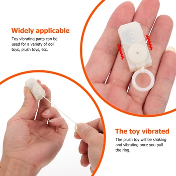10 Adet DIY Oyuncak Hediye Malzemeleri Peluş Aksesuarları çekme halkası İç Çekme Kuyruk Titreşim Oyuncak Hareketi Plastik Oyuncak Vibratör
