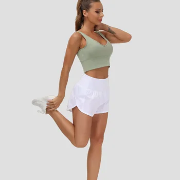 Spor Luw Kısa Spor Kadın Hotty Sıcak Düşük Bel 2.5 İnç Çabuk Kuruyan Koşu Pantolon Cep Yoga Şort Giymek WorkoutClothing