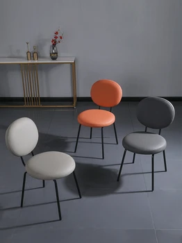 Sandalye Ev Yemek sandalyesi Modern Minimalist yemek masası Sandalye Restoran Tabure Minimalist Ferforje sırtlı sandalye