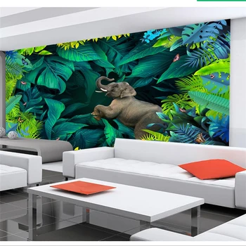 wellyu papel parede Özel wallpaperTropical yağmur ormanı bitki 3D stereo manzara TV duvar dekorasyon boyama behang