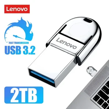 Lenovo 2TB Taşınabilir Kalem Sürücü Yüksek Hızlı Flash USB sürücü 3.2 Tip-C Arayüzü 1TB 512GB 256GB 128GB Anahtar Usb Buhar Güverte Ps4