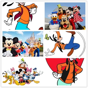 5D Elmas Boyama Disney Goofy Anime Tam Taklidi Kare Yuvarlak Mozaik Nakış Çapraz Dikiş Odası Dekorasyon Elmas Sanat