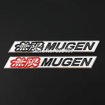 Yeni 3D Alüminyum Alaşım araç amblemi Mugen PowerCar Aksesuarları Yapışkanlı araba logosu Araba Styling Rozeti