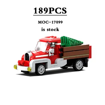 Yeni Sürüm MOC - 163732 Kış Köyü Eski Kamyon Modeli yapı blok oyuncaklar 189 Adet DIY noel hediyesi Çocuklar için