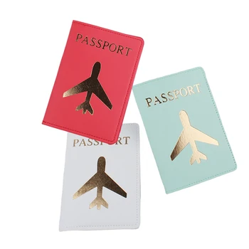 Moda 2023 Kadın Pasaport Tutucu Kılıf Erkekler için Seyahat Belgesi kredi kartı kılıfı PU Deri Seyahat Pasaport Kapağı