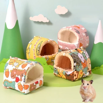 Rahat Hamster Evi Küçük Hayvan yatak Yumuşak Kobay Yuva Sıcak Mat Mini Kafes Tavşan Sincap Mat